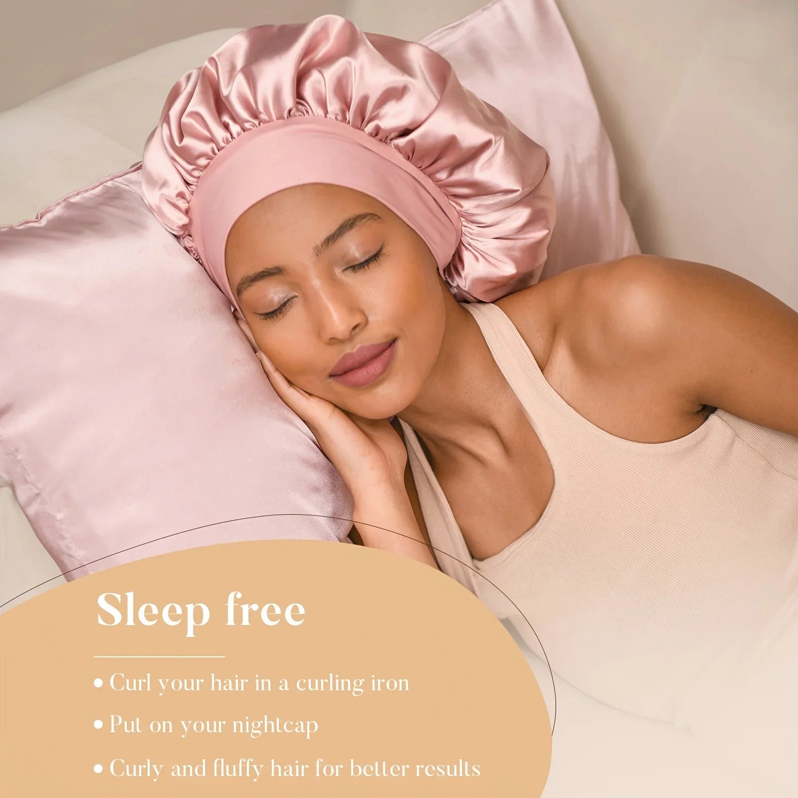 5Pcs No Heat Hair Curler Satin Sleeping Cap Set Heatless Hair Curling Headband Hair Claw Clip Hair Rings Salon Hair Accessories