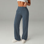 Women's High Waisted Wide Leg Trousers - Pleated Stretch Pants, Eleven Colours, S-3XL - Amora