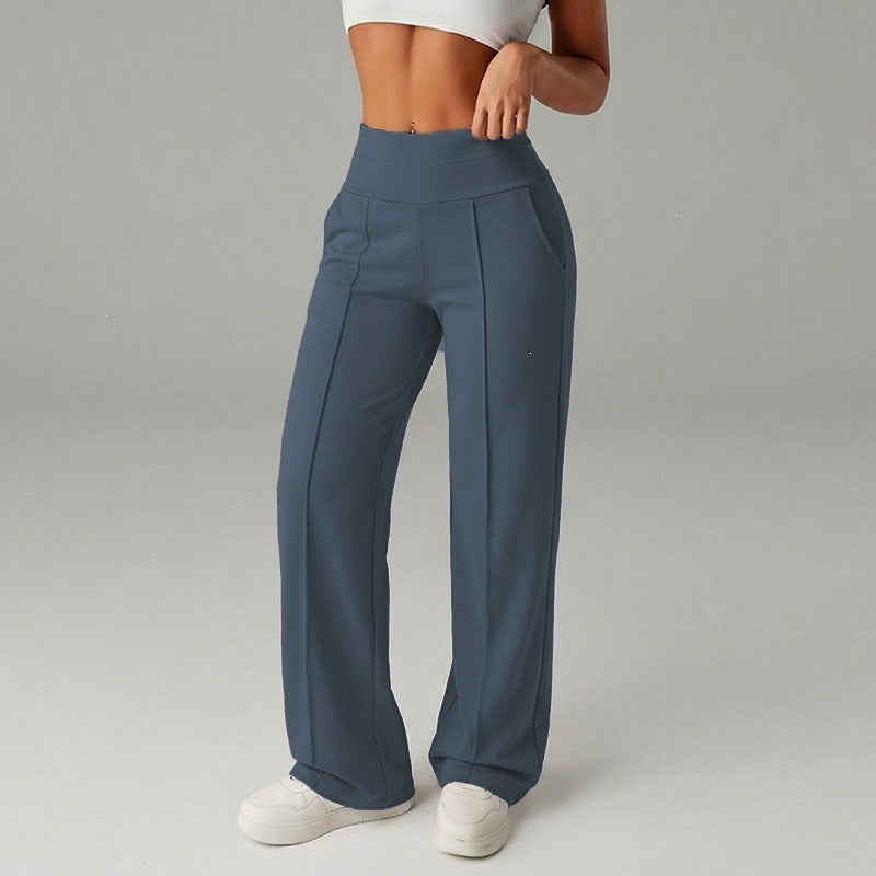 Women's High Waisted Wide Leg Trousers - Pleated Stretch Pants, Eleven Colours, S-3XL - Amora