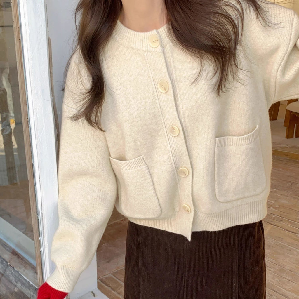 Women's Thick Knit Cardigan Coat - Button Front Longline Sweater Jacket, Loose Fit, S-3XL - Amora