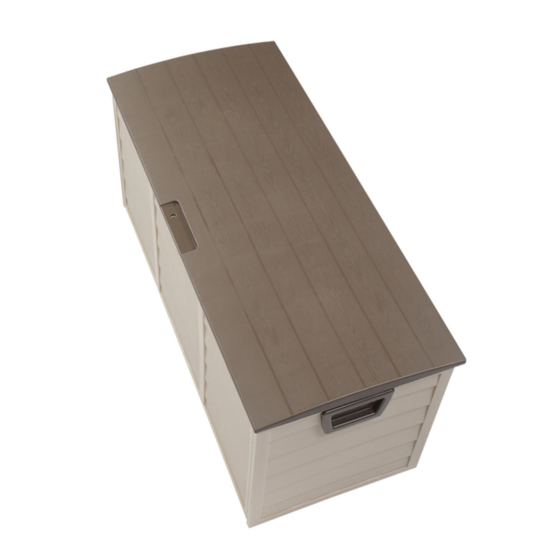 75Gal 130Lb Brown Plastic Patio Storage Box