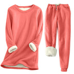Women's Fleece-Lined Base Layer Top - Thick Slim Fit Thermal Long Sleeve Shirt, Thirteen Colours, S-2XL - Amora