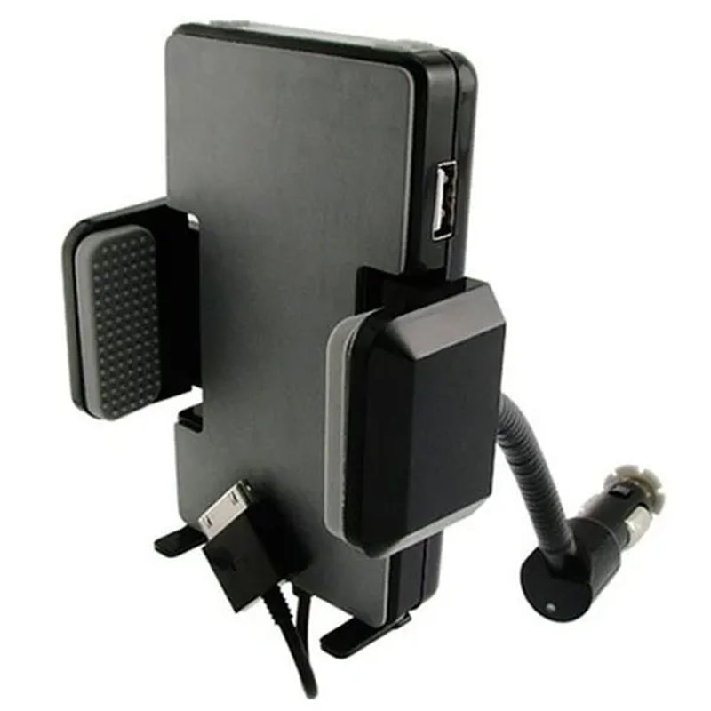 FM Transmitter Hands-Free Car Charger with Remote Control Phone Stand 3.5 Mm Headphone Jack