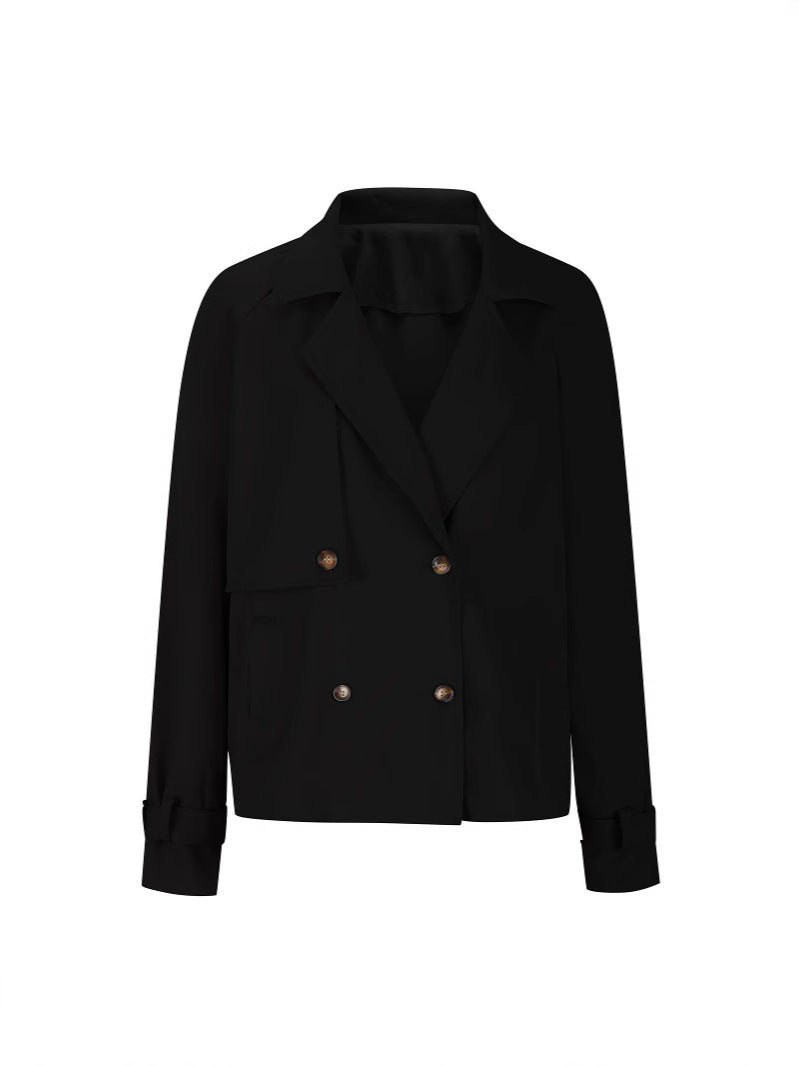Women's Autumn Suit Set - Blazer and Trousers, Khaki, Grey, Burgundy, Black or Blue, S-2XL - Amora