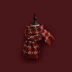 Reversible Knitted Winter Scarf - Double-Sided Festive Scarf, Nine Patterns, 165x34cm - Amora