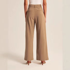 Women's High Waisted Wide Leg Trousers - Belted Pants with Real Back Pockets, Eight Styles, XS-5XL - Amora