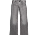 Women's Mid Waist Wide Leg Jeans - Retro Straight Leg Floor Length Denim, Six Colours, XS-L - Amora