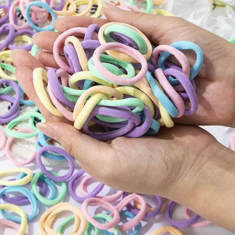 30-200Pcs Hair Accessories for Women Girl Basic Hair Bands Headband Hair Ropes Ties Ponytail Holder Simple and Fashionable Nylon