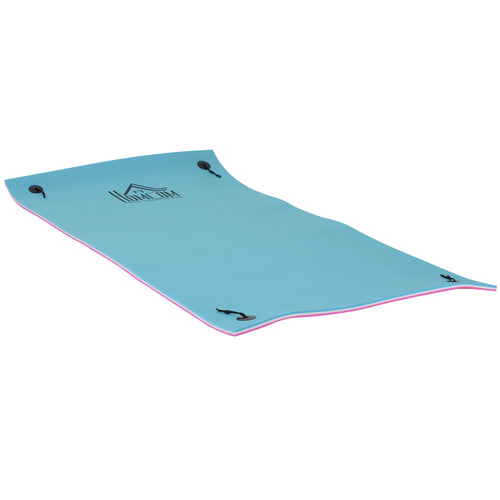 10 X 5 Floating Water Mat, 3-Layer Swimming Pool Float, XPE Foam, Tear Resistant Mesh Layer, Portable Foam Raft, Durable Water Activities Mat for Lake, Ocean, Beach, Pink