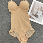 Women's One Piece Shapewear - Seamless Lace Bodysuit with Built-In Bra, Seven Colours, S-3XL - Amora
