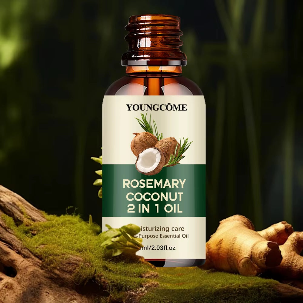 Rosemary Oil Hair Essential Coconut Oil Improve Hair Loss and Nourishes Strengthen Hair Roots Scalp Treatment Hair Care