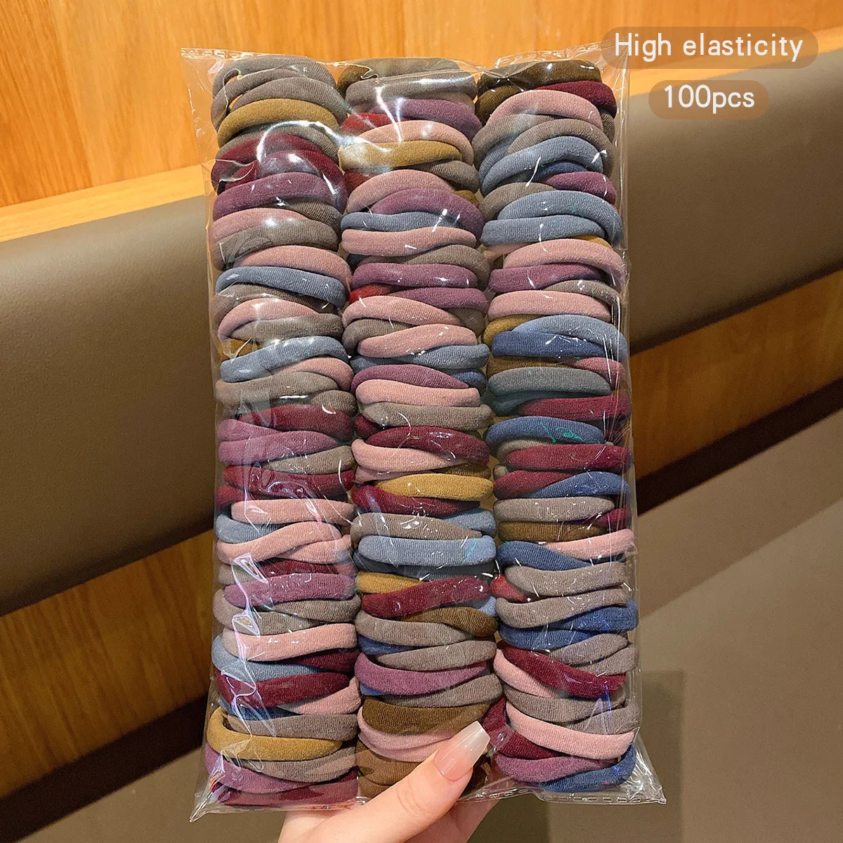 100 Seamless, High Elasticity, Durable Korean Style Hair Accessories with Elastic Bands Suitable for Daily Use