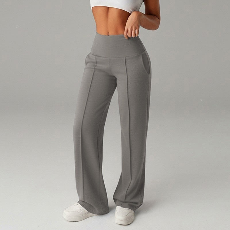 Women's High Waisted Wide Leg Trousers - Pleated Stretch Pants, Eleven Colours, S-3XL - Amora