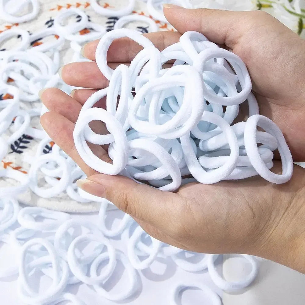 30-200Pcs Hair Accessories for Women Girl Basic Hair Bands Headband Hair Ropes Ties Ponytail Holder Simple and Fashionable Nylon