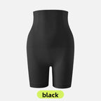 Women's High Waisted Shaping Leggings - Seamless Tummy Control Safety Pants, Black, Nude or Mint, XXS-5XL - Amora