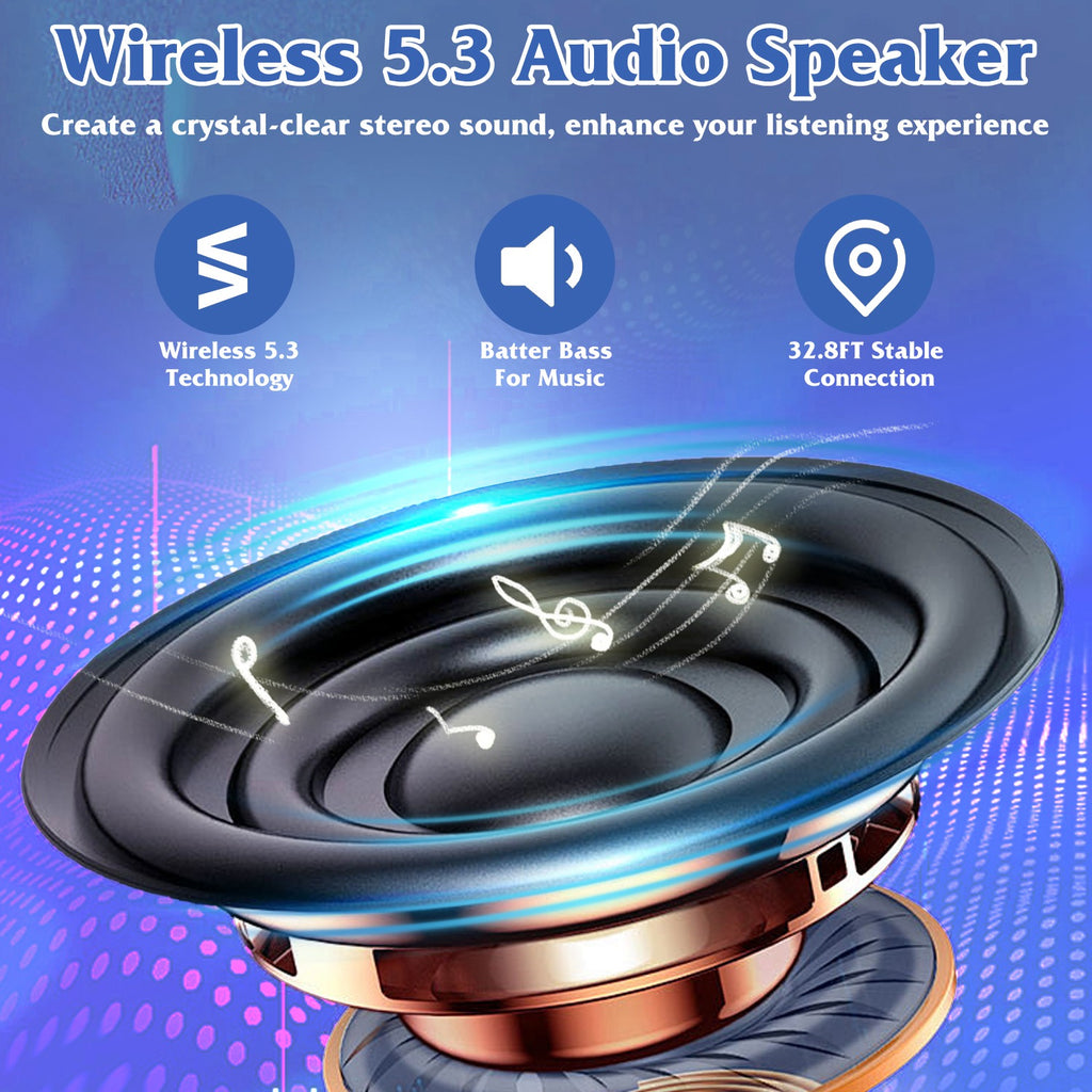 1Pc 4 in 1 Foldable Wireless Speaker Phone Stand with Power Bank 360Degree Rotatable Stand Wireless Speaker 5000Mah Battery RGB Light for Phones Ipads
