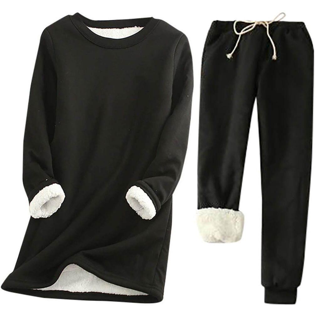 Women's Fleece-Lined Base Layer Top - Thick Slim Fit Thermal Long Sleeve Shirt, Thirteen Colours, S-2XL - Amora