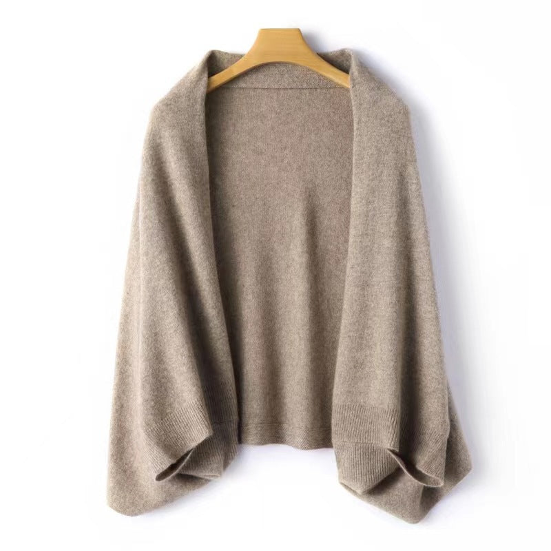 Pure Wool Shawl Scarf - 100% Wool Oversized Wrap, Camel, Beige, Black or Red, 120x70cm - Amora