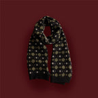 Reversible Knitted Winter Scarf - Double-Sided Festive Scarf, Nine Patterns, 165x34cm - Amora