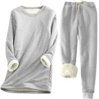 Women's Fleece-Lined Base Layer Top - Thick Slim Fit Thermal Long Sleeve Shirt, Thirteen Colours, S-2XL - Amora