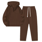 Half Zip Hoodie and Sweatpants Set - Women's Two Piece Tracksuit, Eight Colours, S-3XL - Amora