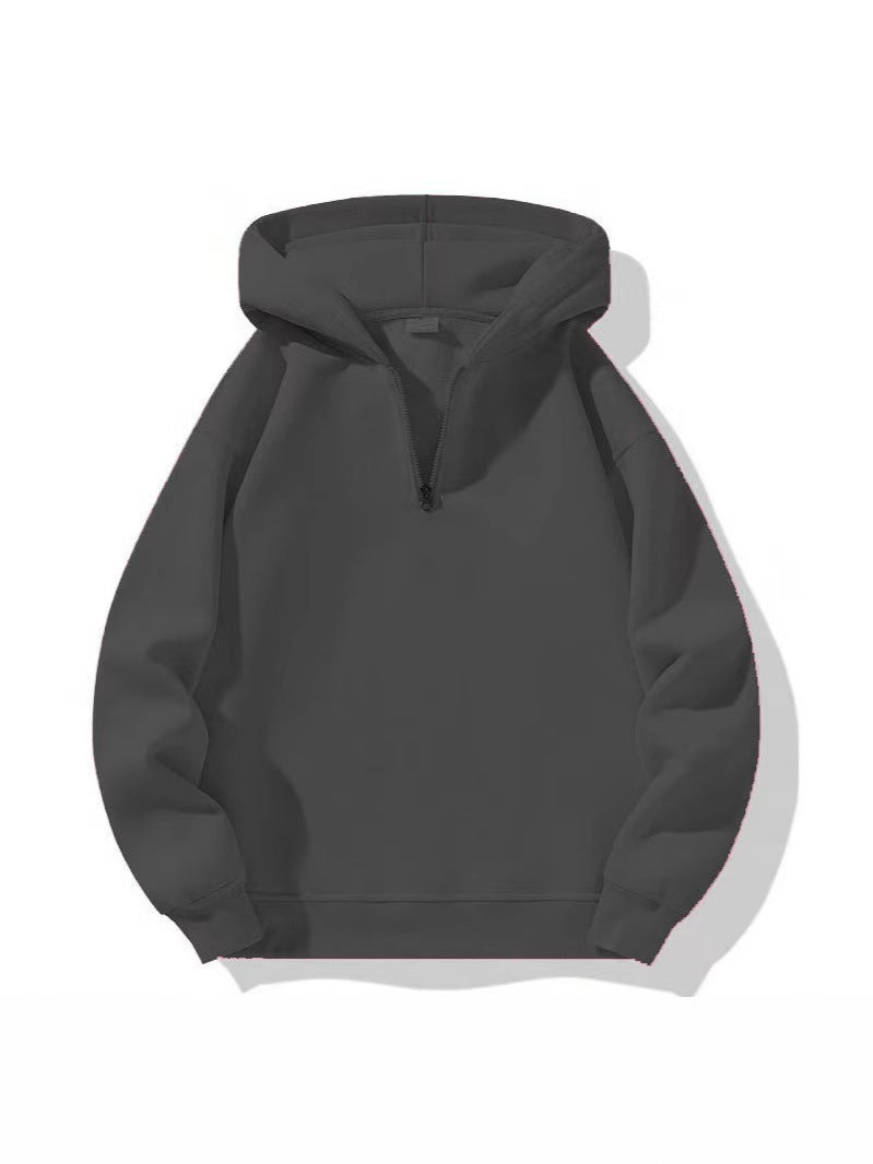 Zip-Up Fleece Hoodie - Loose Fit Terry Lined Hoodie with Pockets, S-3XL - Amora