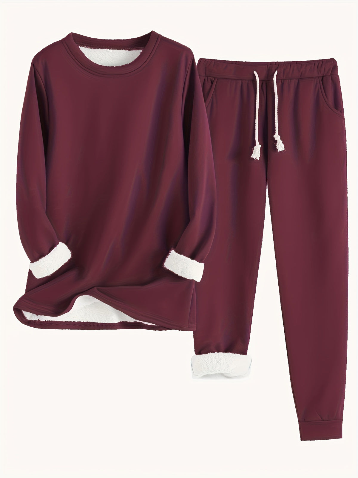 Women's Fleece-Lined Base Layer Top - Thick Slim Fit Thermal Long Sleeve Shirt, Thirteen Colours, S-2XL - Amora