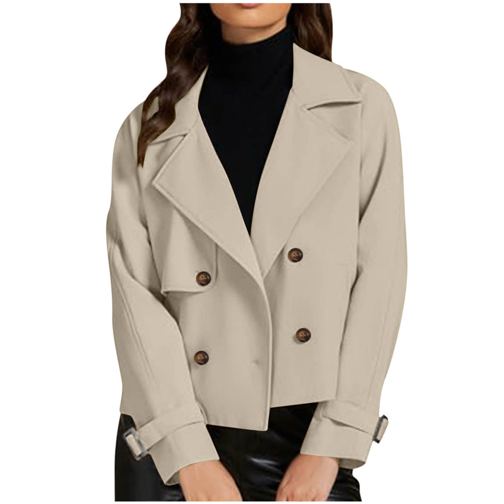 Women's Autumn Suit Set - Blazer and Trousers, Khaki, Grey, Burgundy, Black or Blue, S-2XL - Amora