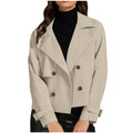 Women's Autumn Suit Set - Blazer and Trousers, Khaki, Grey, Burgundy, Black or Blue, S-2XL - Amora