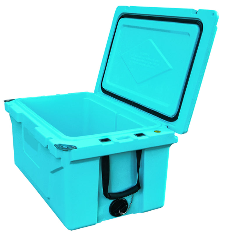 Hot Selling Blue Color 65QT Outdoor Cooler Fish Ice Chest Box Popular Camping Cooler Box