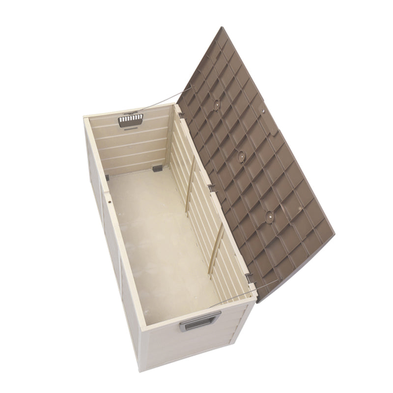 75Gal 130Lb Brown Plastic Patio Storage Box