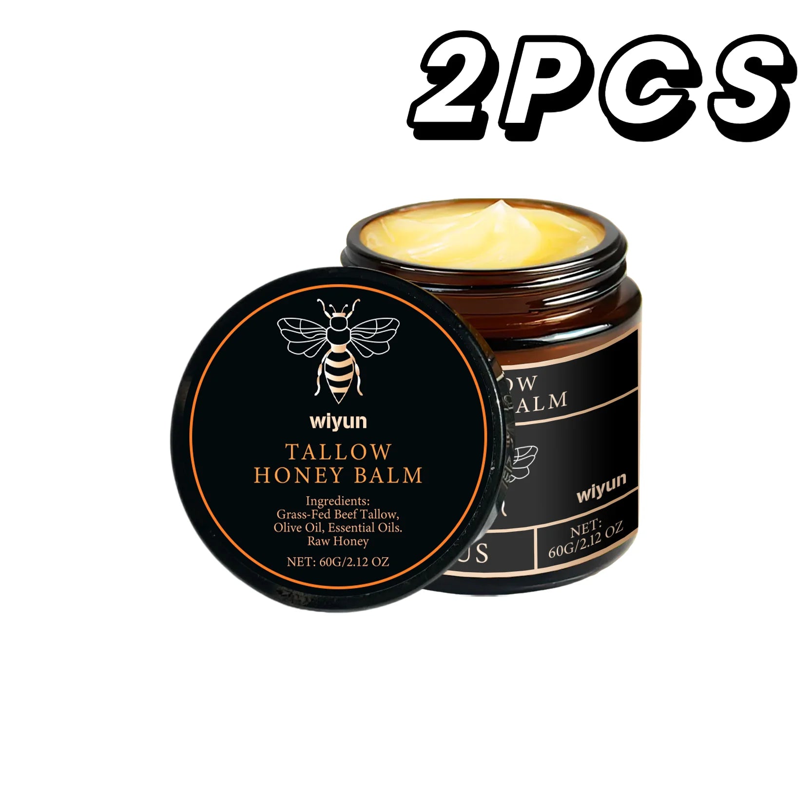 Tallow Honey Cream: Hydrating Moisturizer for Enhanced Skin Elasticity and Radiance, Firming Lotion for Face and Body