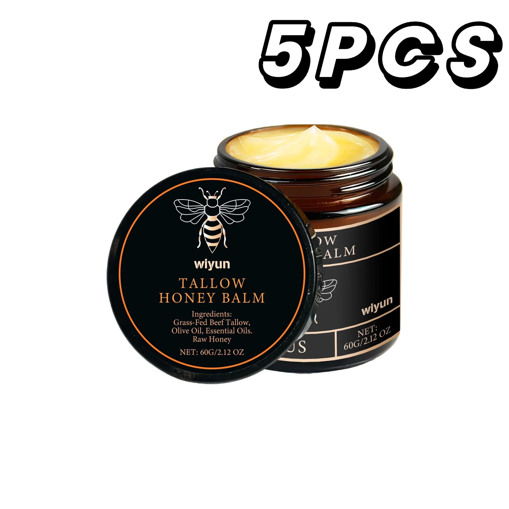Tallow Honey Cream: Hydrating Moisturizer for Enhanced Skin Elasticity and Radiance, Firming Lotion for Face and Body