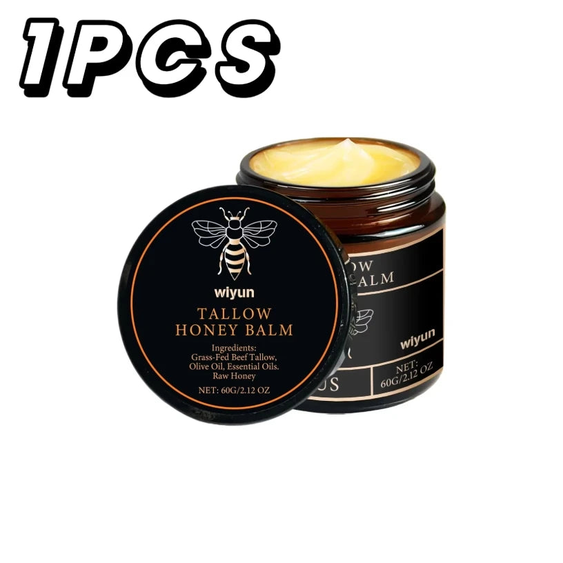 Tallow Honey Cream: Hydrating Moisturizer for Enhanced Skin Elasticity and Radiance, Firming Lotion for Face and Body