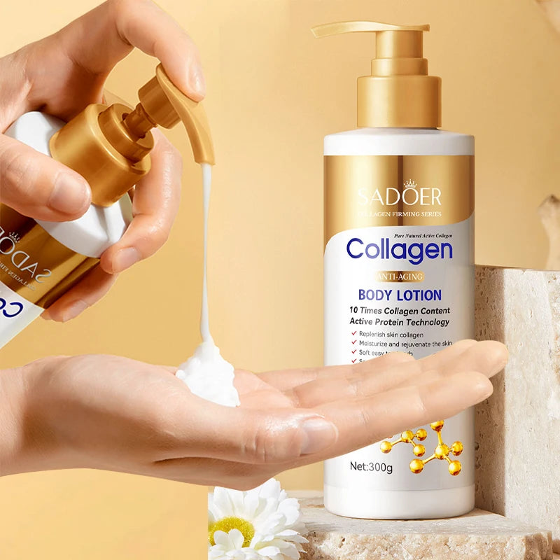 Collagen-Infused Body Lotion for Firming and Hydration - Advanced Moisturizer for Dry, Sagging Skin, 300G