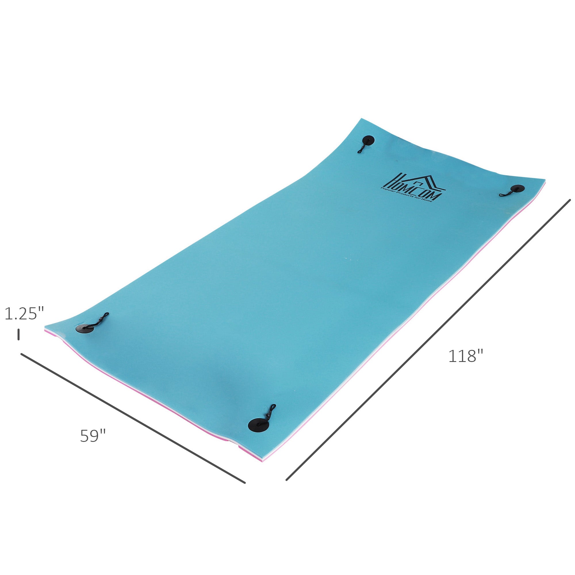 10 X 5 Floating Water Mat, 3-Layer Swimming Pool Float, XPE Foam, Tear Resistant Mesh Layer, Portable Foam Raft, Durable Water Activities Mat for Lake, Ocean, Beach, Pink