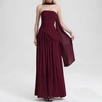 Women's Slit Maxi Dress - Sleeveless High Waist Bodycon Dress, Eight Colours, S-3XL - Amora