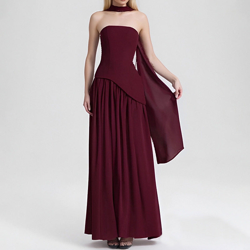 Women's Slit Maxi Dress - Sleeveless High Waist Bodycon Dress, Eight Colours, S-3XL - Amora