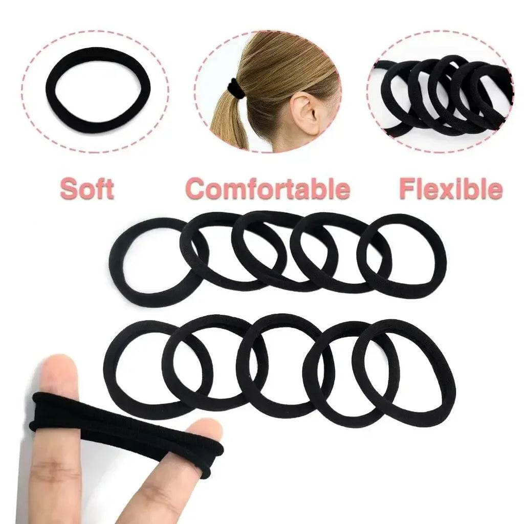 30-200Pcs Hair Accessories for Women Girl Basic Hair Bands Headband Hair Ropes Ties Ponytail Holder Simple and Fashionable Nylon