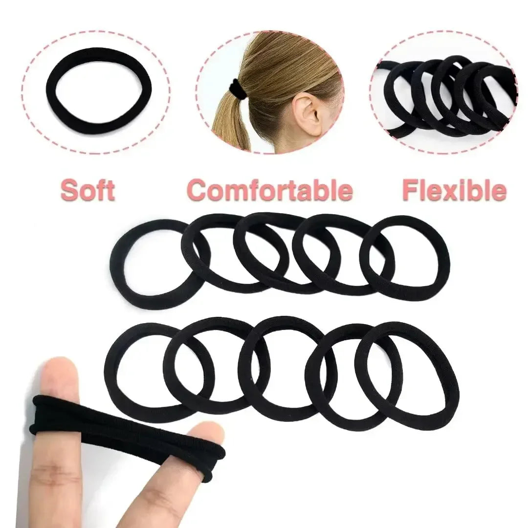 30-200Pcs Hair Accessories for Women Girl Basic Hair Bands Headband Hair Ropes Ties Ponytail Holder Simple and Fashionable Nylon