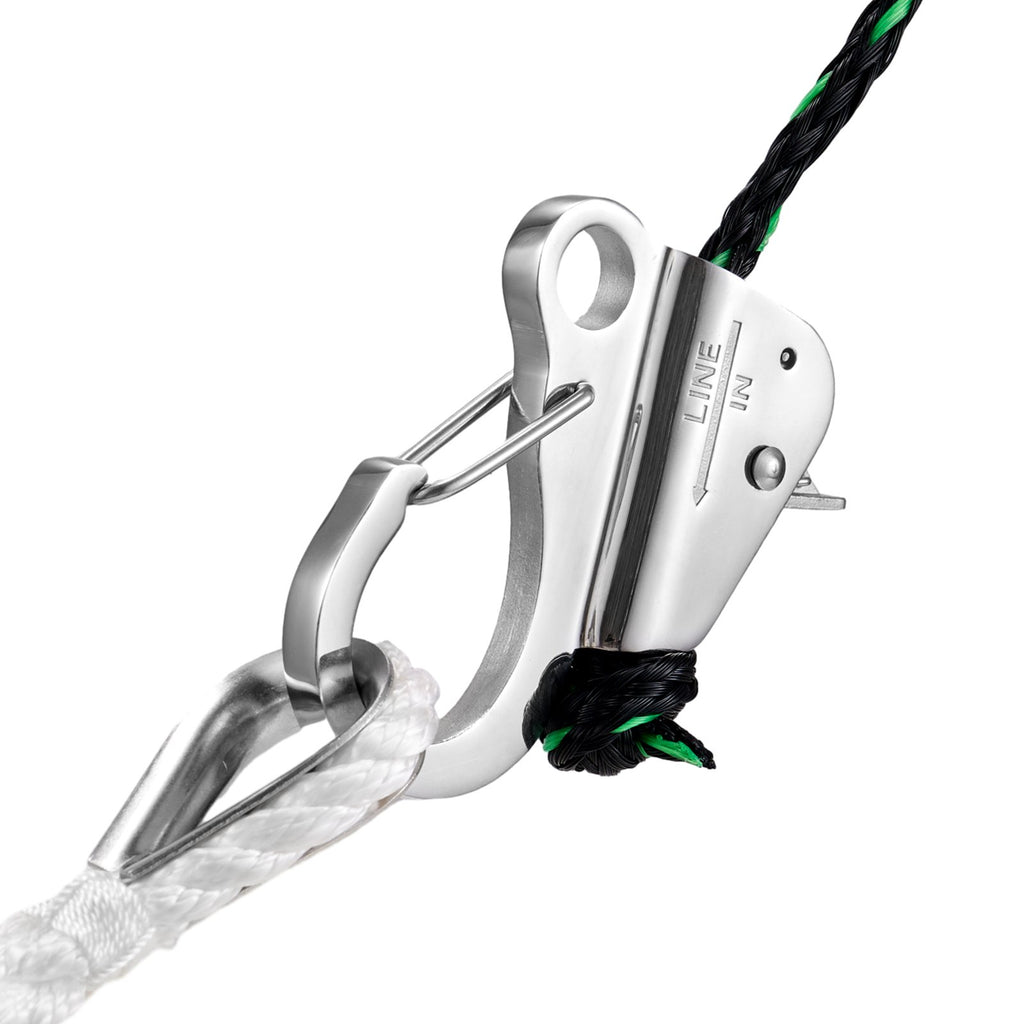 Boat Anchor Hook, 304 Stainless Steel Slide Anchor, Knotless Anchor System with Quick Release, Boat Anchor Hook Clips For