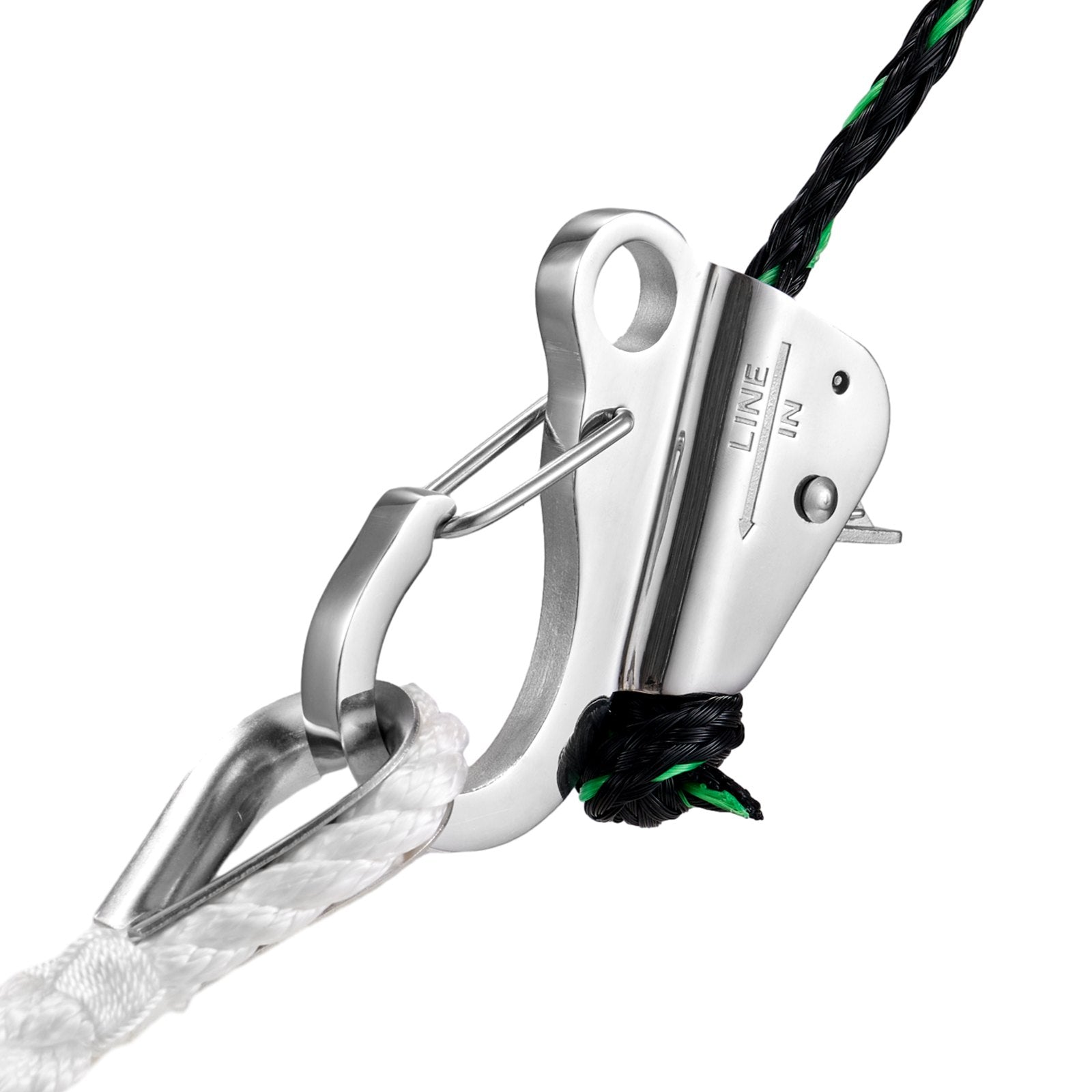 Boat Anchor Hook, 304 Stainless Steel Slide Anchor, Knotless Anchor System with Quick Release, Boat Anchor Hook Clips For