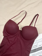 Women's One Piece Shapewear - Seamless Lace Bodysuit with Built-In Bra, Seven Colours, S-3XL - Amora