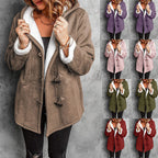 Women's Faux Fur Collar Suede Jacket - Button Front Lapel Jacket with Pockets, Ten Colours, S-5XL - Amora
