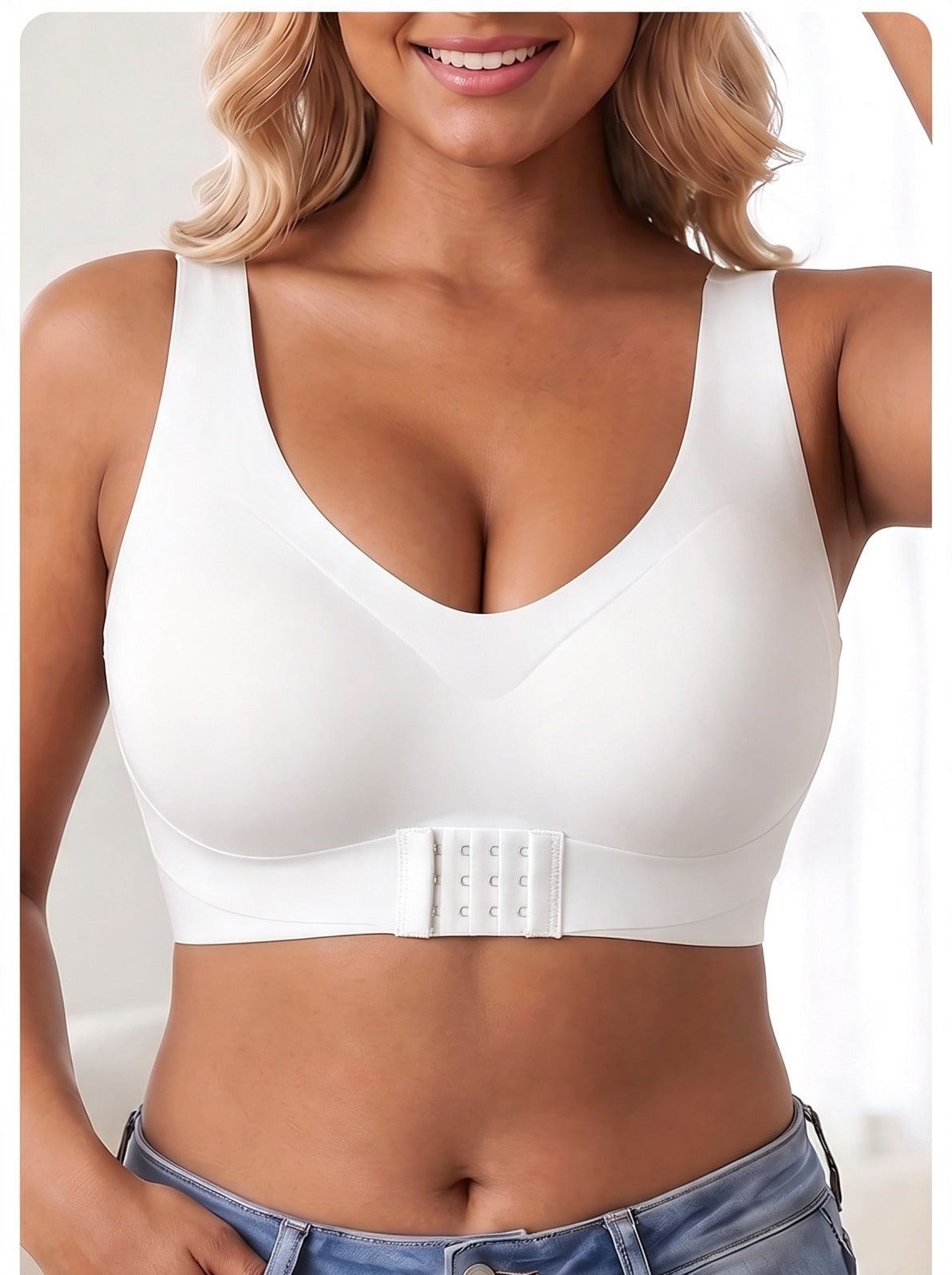 Women's Fixed Cup Sports Bra - High Impact Training Bra, Nude or Black, S-XXL - Amora