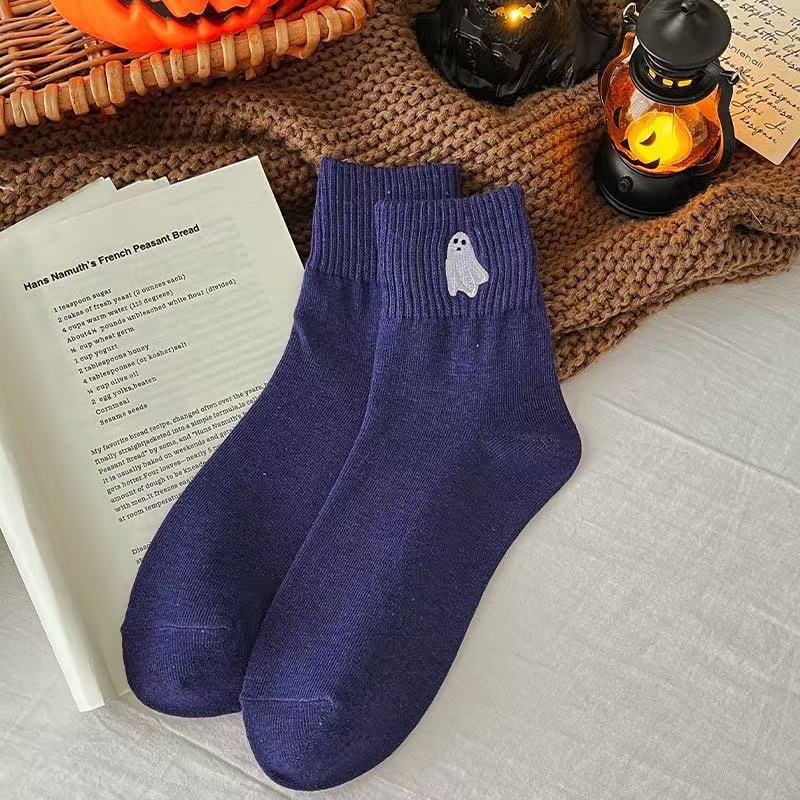 Thick Cotton Mid-Calf Socks - Warm Anti-Slip Winter Socks, Five Colours, One Size 33-44 - Amora
