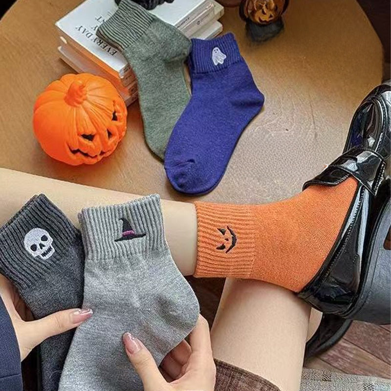 Thick Cotton Mid-Calf Socks - Warm Anti-Slip Winter Socks, Five Colours, One Size 33-44 - Amora