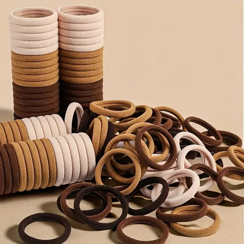 30-200Pcs Hair Accessories for Women Girl Basic Hair Bands Headband Hair Ropes Ties Ponytail Holder Simple and Fashionable Nylon