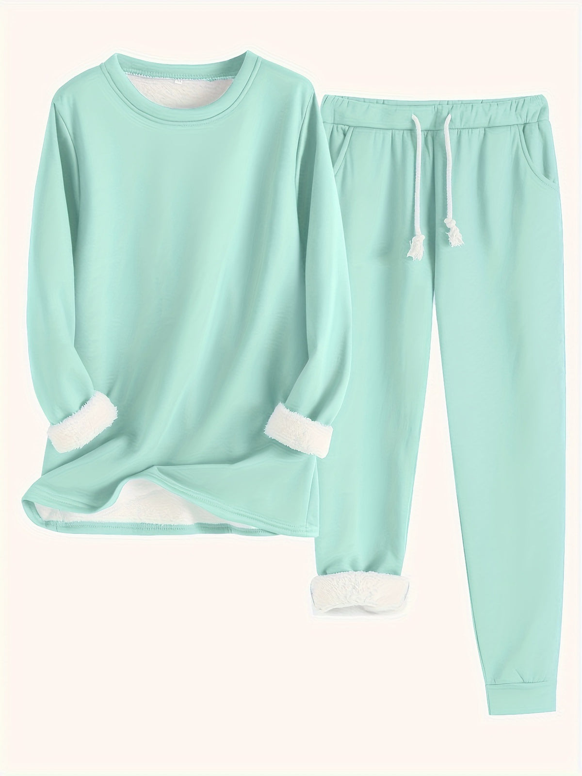 Women's Fleece-Lined Base Layer Top - Thick Slim Fit Thermal Long Sleeve Shirt, Thirteen Colours, S-2XL - Amora