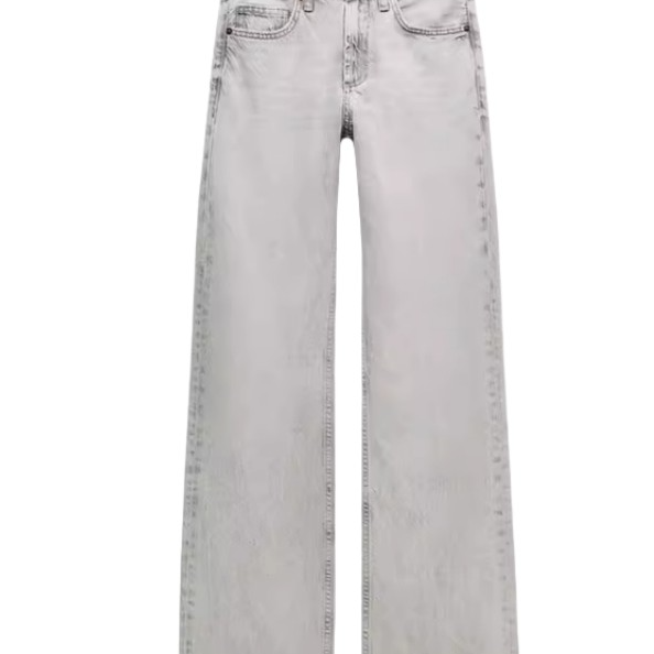 Women's Mid Waist Wide Leg Jeans - Retro Straight Leg Floor Length Denim, Six Colours, XS-L - Amora